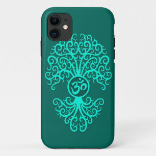 Teal Blue Om Tree iPhone 11 Case