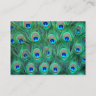 Teal Blue Peacock Business Cards