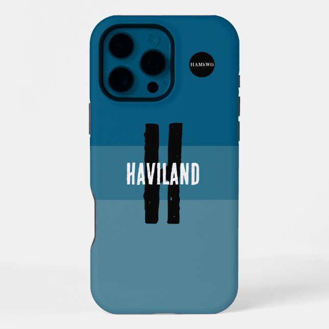 Teal Blue Personalised Cell Phone Case HAMbWG (Back)