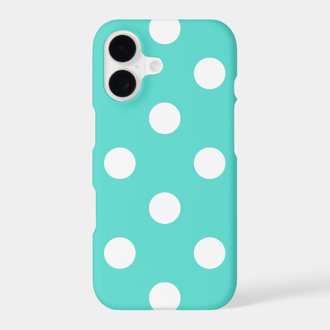 Teal Blue Polka Dot Pattern (Back)