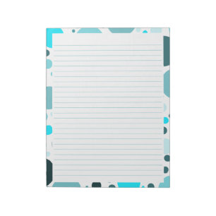 Teal Blue Polka Dots Notepad