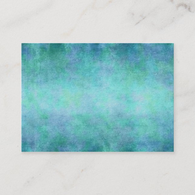 Teal Blue, Purple, Aqua, and Violet Watercolor Business Card (Front)
