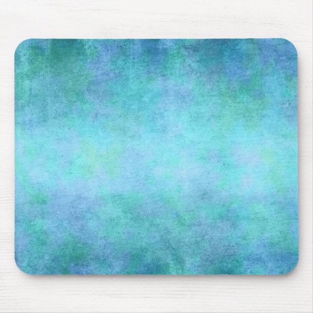 Teal Blue, Purple, Aqua, and Violet Watercolor Mouse Pad (Front)