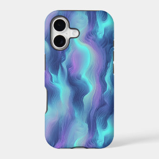 Teal Blue Purple Wavy Northern Lights