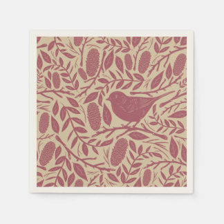 Teal Blue Retro Cosy Christmas Charm Napkin