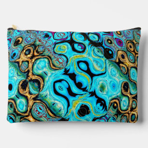 Teal Blue Ripples Accessory Bag