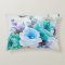 Teal & Blue Roses Accent Pillow