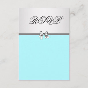 Teal Blue RSVP Card