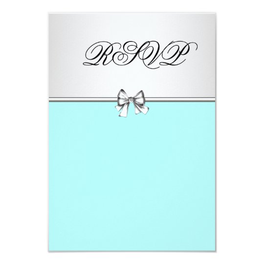 Teal Blue RSVP Card