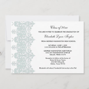 Teal Blue School Graduation Announcement