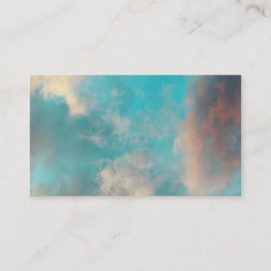 Teal Blue Sky and Clouds Business Card