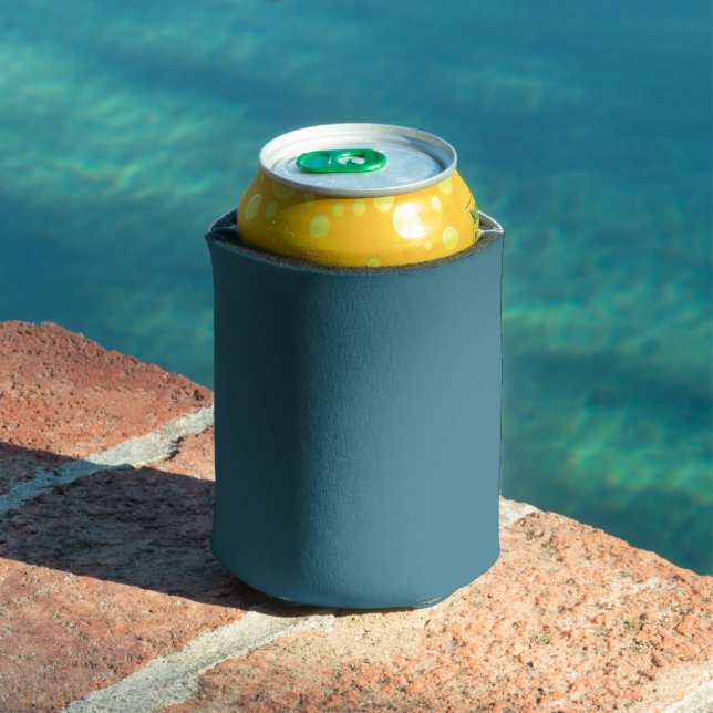 Teal Blue Solid Colour Can Cooler (In Situ Pool)