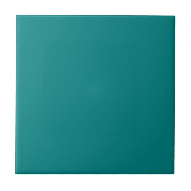 Teal Blue Solid Colour | Classic | Elegant Ceramic Tile (Front)
