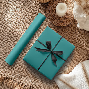 Teal Blue Solid Colour   Classic   Elegant Wrapping Paper