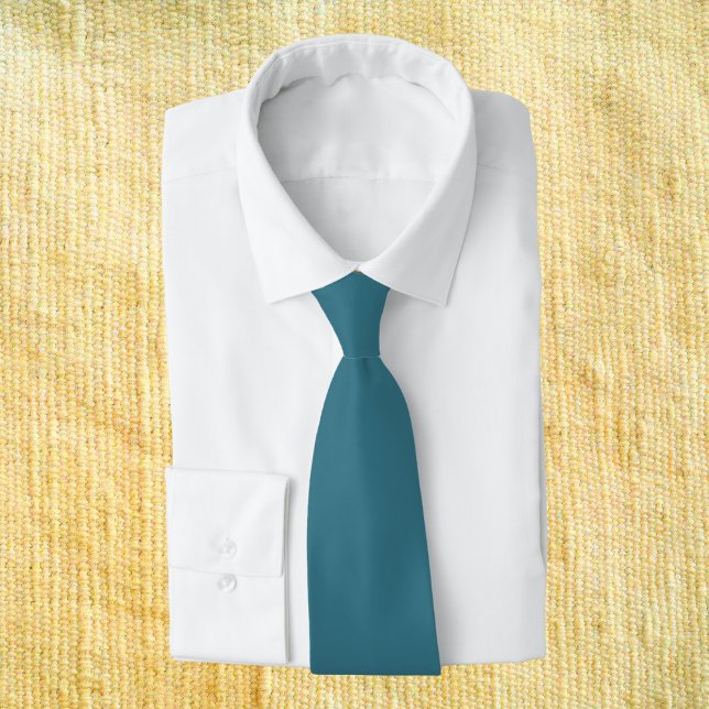 Teal Blue Solid Colour Tie (Creator Uploaded)