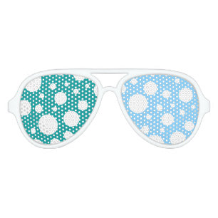 Teal/Blue Spots Party Shades