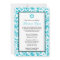 Teal Blue Swirl Damask Bat Mitzvah Invitations