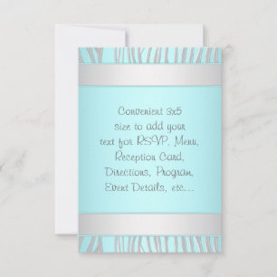Teal Blue Zebra RSVP All Purpose