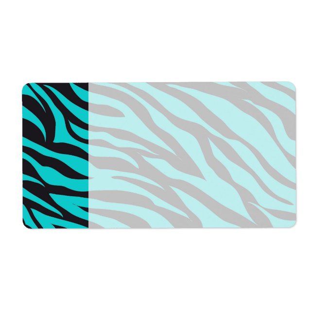 Teal Blue Zebra Stripes Wild Animal Prints Novelty (Front)