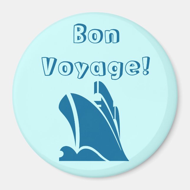 Teal Bon Voyage Magnet (Front)