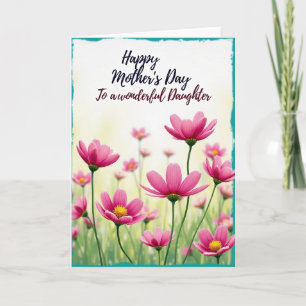 Teal Bordered Mothers Day Card