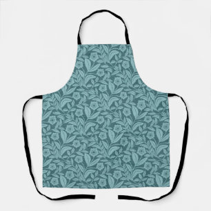 Teal Botanical Heritage Floral Apron