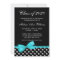 Teal Bow Polka Dots Graduation Announcement