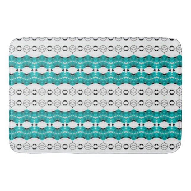 Teal Breakup Bath Mat (Front)