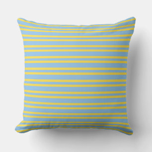 Teal Brown Stripes Seamless Pattern Cushion