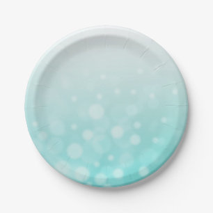 Teal Bubbles Small Cake Paper Plates