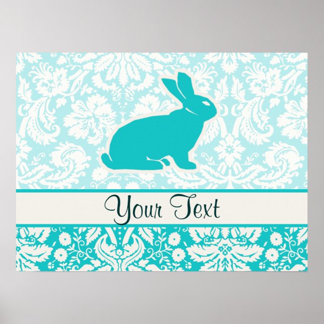 Teal Bunny Poster (Front)