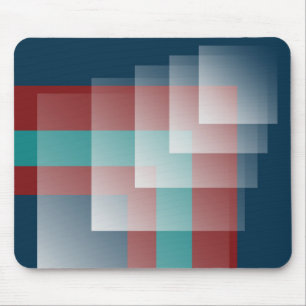 Teal burgundy blue mouse pad
