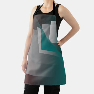 Teal burgundy grey pages apron