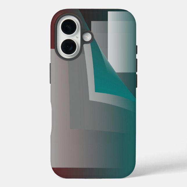 Teal burgundy grey pages Case-Mate iPhone case (Back)