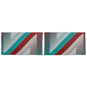 teal burgundy grey sphere effect pillowcase