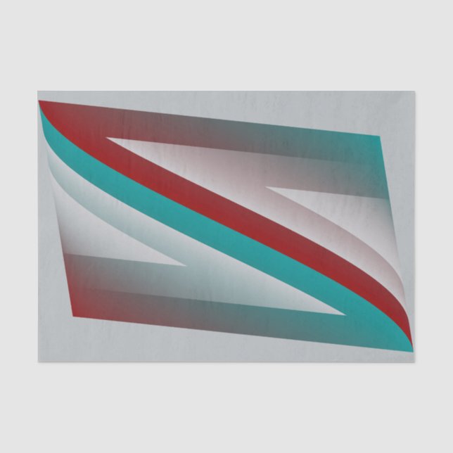 teal burgundy grey sphere effect tissue paper (Front)