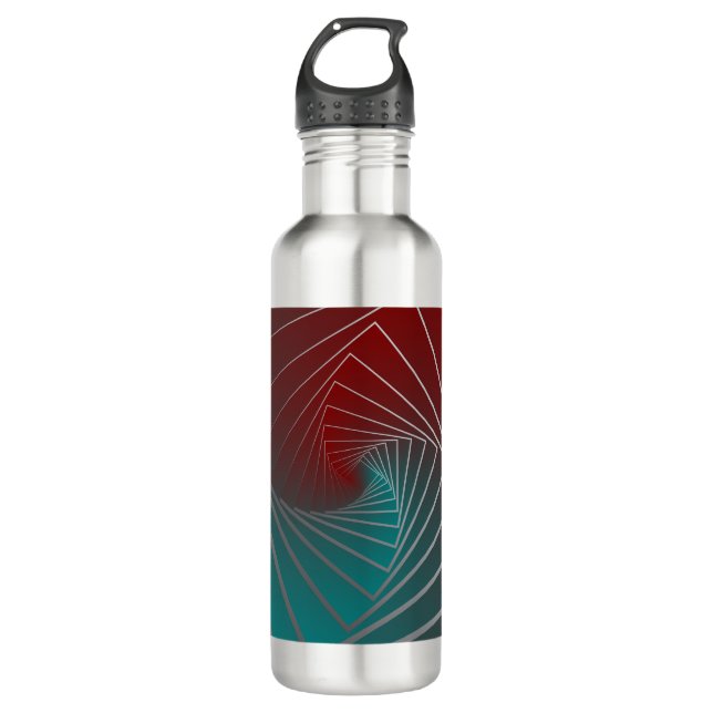 teal burgundy spin 710 ml water bottle (Front)