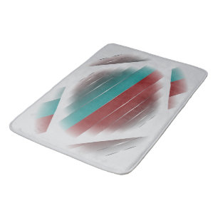 Teal burgundy spinning bath mat