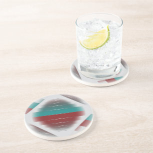Teal burgundy spinning coaster