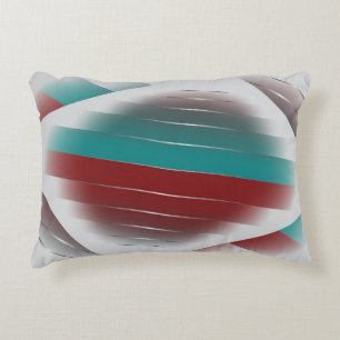 Teal burgundy spinning decorative cushion
