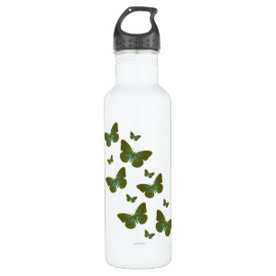Teal Butterflies Water Bottle