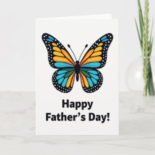 Teal Butterfly Fathers Day Card