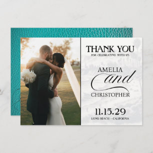 Teal California Passport Thank You Card