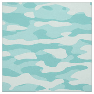 Teal Camo Fabric