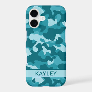 Teal Camouflage Personalised