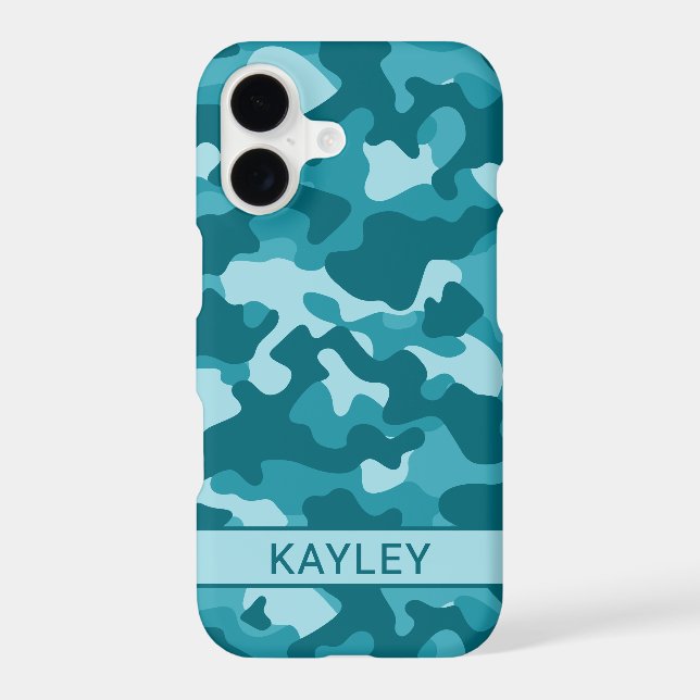 Teal Camouflage Personalised (Back)