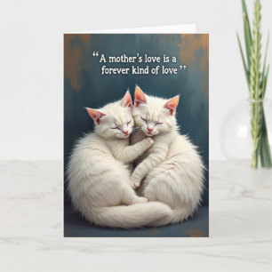 Teal Cats Mothers Love Card