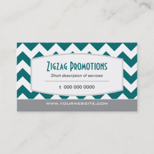 Teal Chevron Business Card