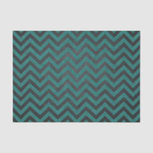 Teal Chevron Pattern Tissue Paper
