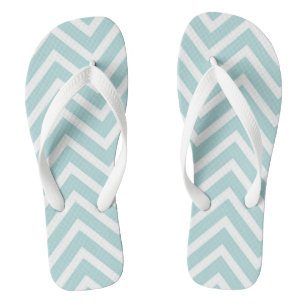 Teal Chevron Thongs